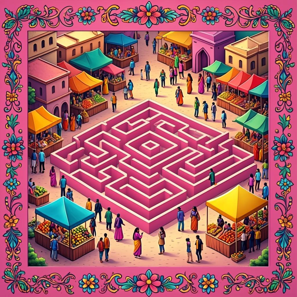 Bazaar Maze 3D — free online game