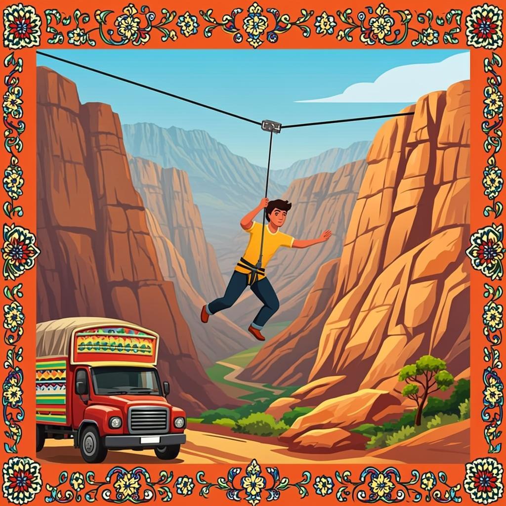 Hingol Canyon Zipline 3D — free online game